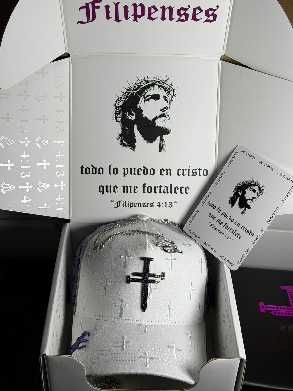 JC CAPS - FILIPENSES 4:13 BLANCA FULL SET