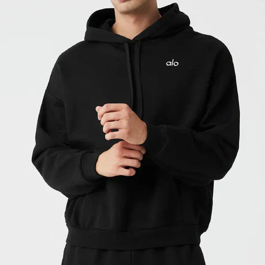 alo - HOODIE YOGA BLACK